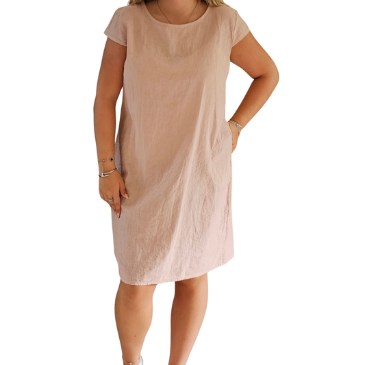 Two pocket linen dress