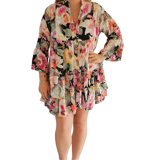 Broderie anglais tiered dress